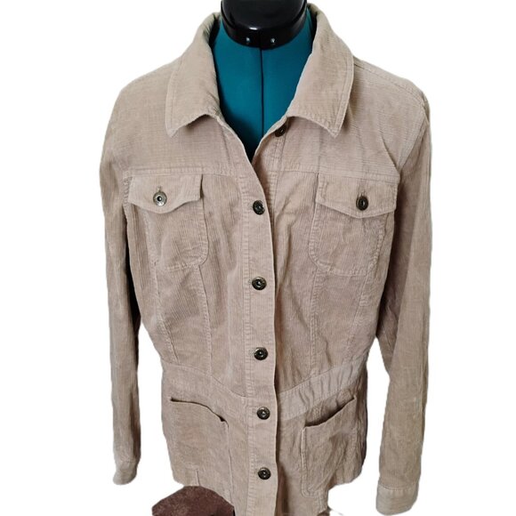 Sag Harbor Brown Corduroy Woman's Button up Jacket size 14 - Picture 3 of 11